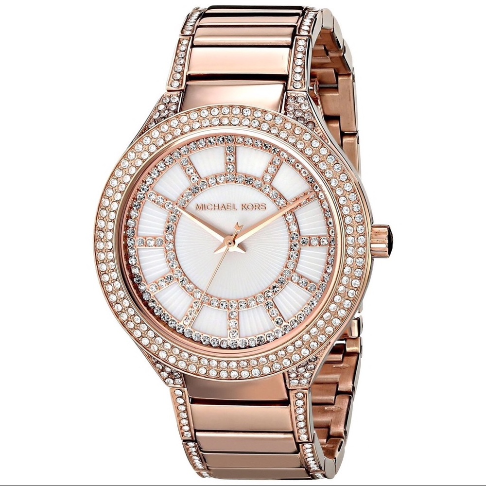 MK rose gold watch